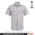 2016 twin chest pockets check short sleeve easy care quick dry sport shirt